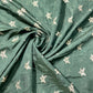 Dark Green Geometrical Zari Embroidery Sequence Chanderi Fabric - TradeUNO