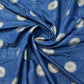 Navy Blue Zari Embroidery Sequence Chanderi Fabric - TradeUNO