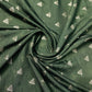 Dark Green Traditional Zari Embroidery Sequence Chanderi Fabric - TradeUNO