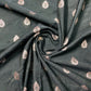Dark Green Traditional Zari Embroidery Sequence Chanderi Fabric - TradeUNO