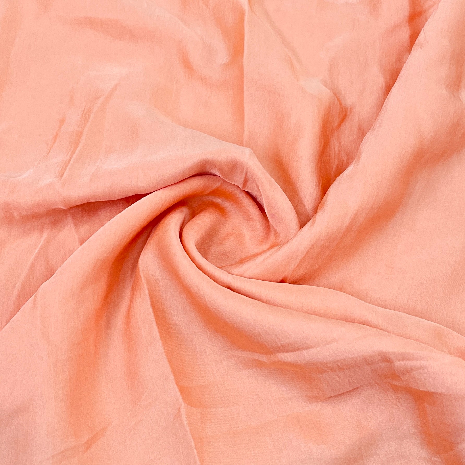 Premium Light Salmon Pink Solid Bemberg Silk Fabric