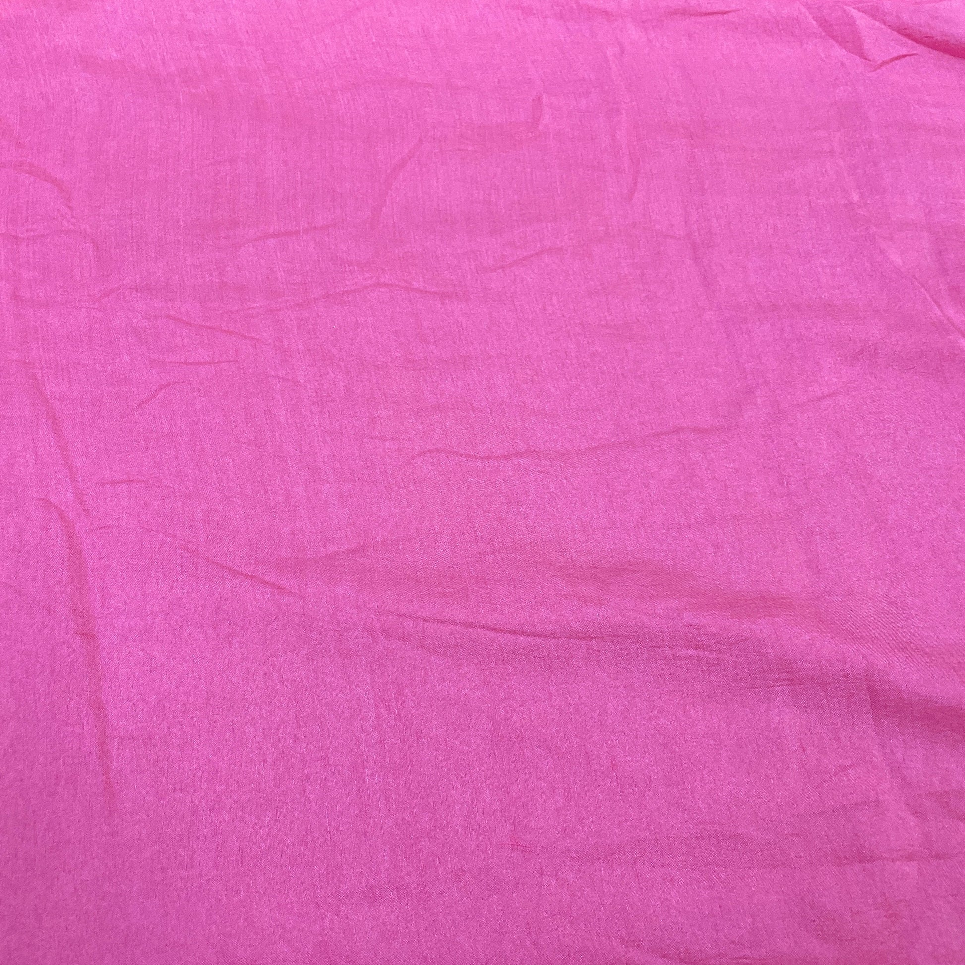 Premium Bright Pink Solid Bemberg Silk Fabric