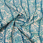 Exclusive Blue Floral Foil Sequence Embroidery Cotton Fabric