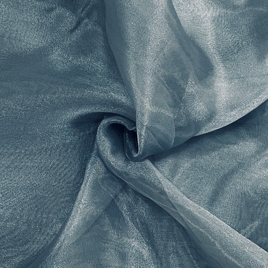 Grey Solid  Organza Tissue Fabric