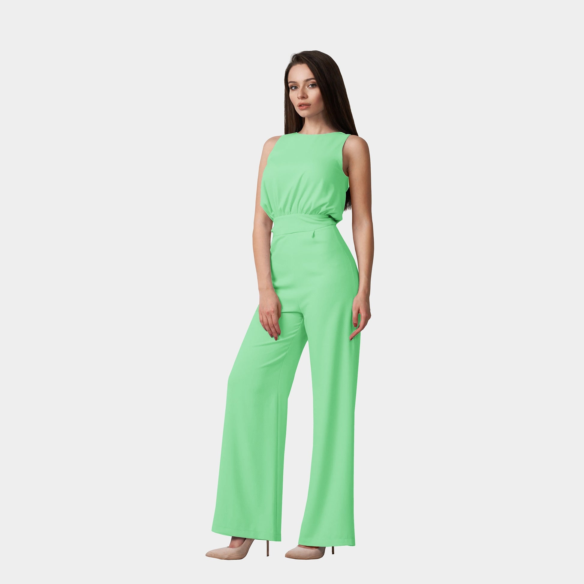 Light Green Solid Crepe Fabric Trade UNO