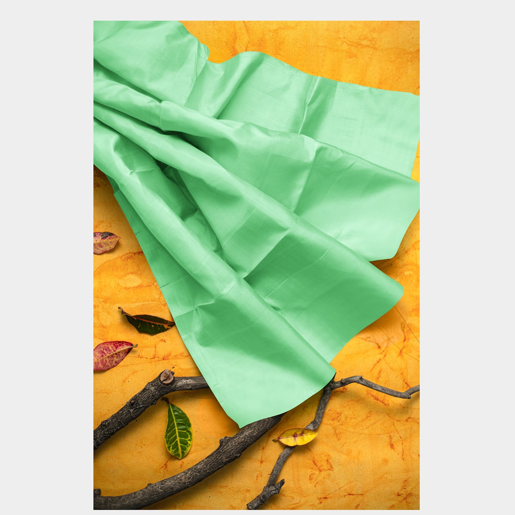 Light Green Solid Crepe Fabric Trade UNO