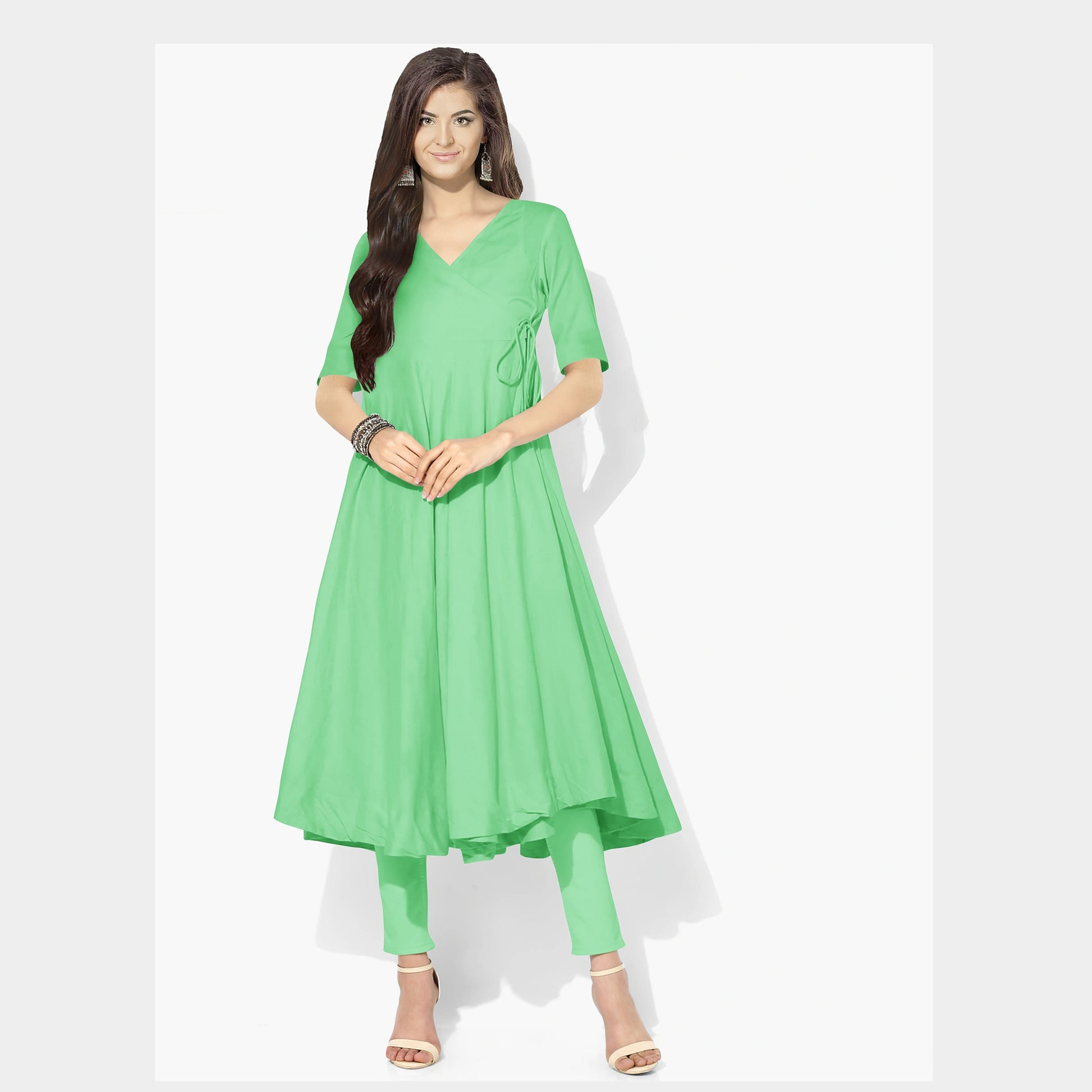 Light Green Solid Crepe Fabric Trade UNO