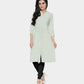 Light Green Solid Georgette Fabric Trade UNO