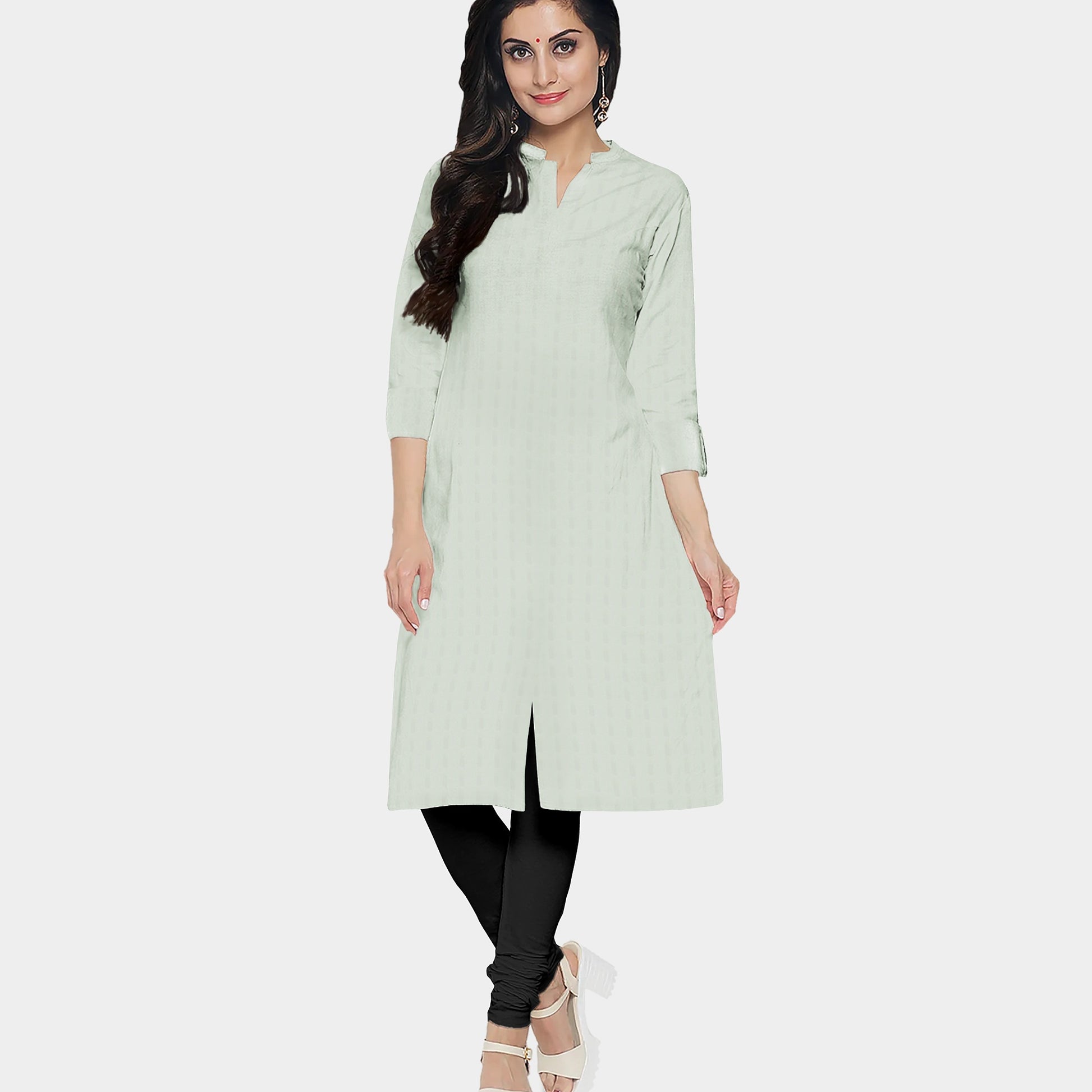 Light Green Solid Georgette Fabric Trade UNO