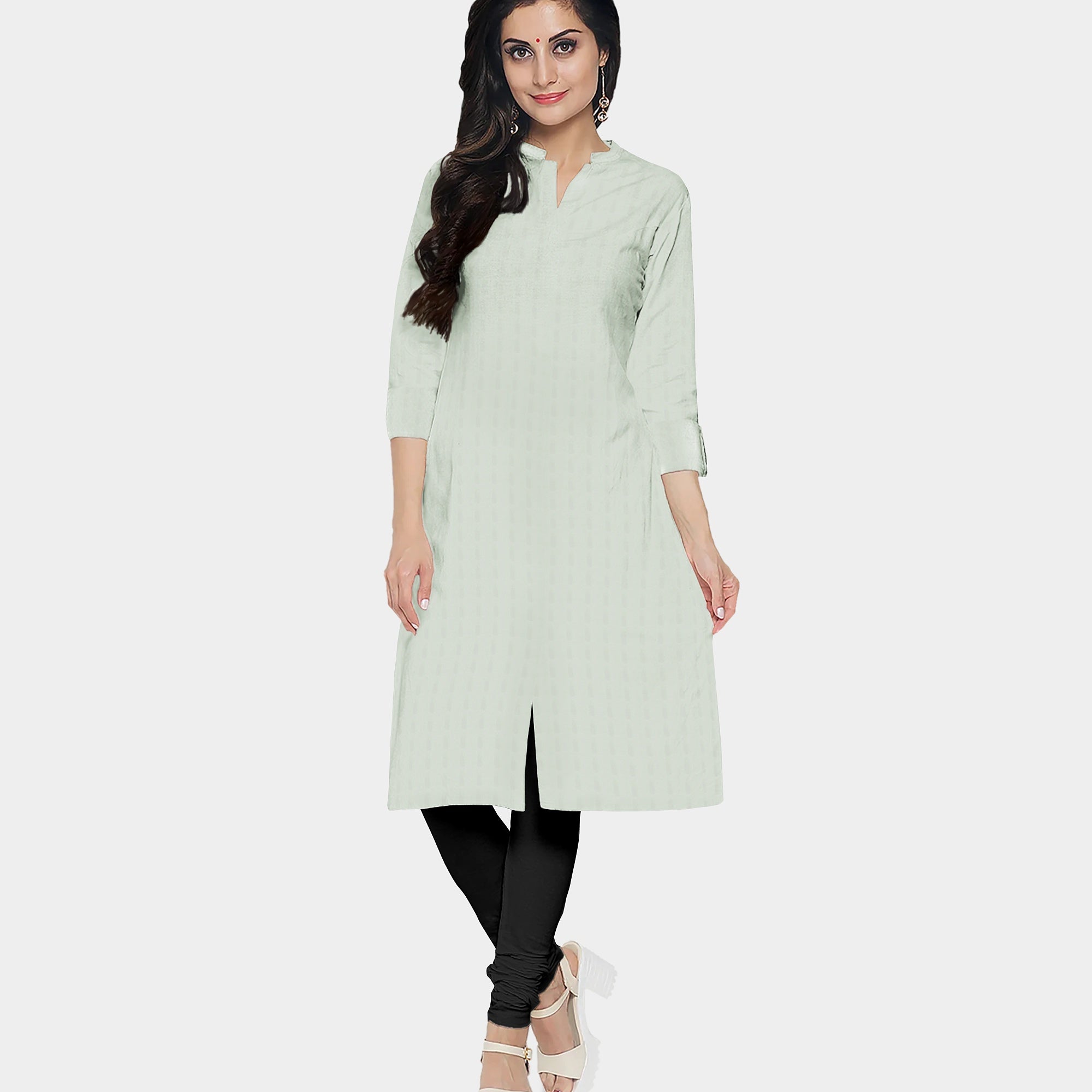 Light Green Solid Georgette Fabric Trade UNO