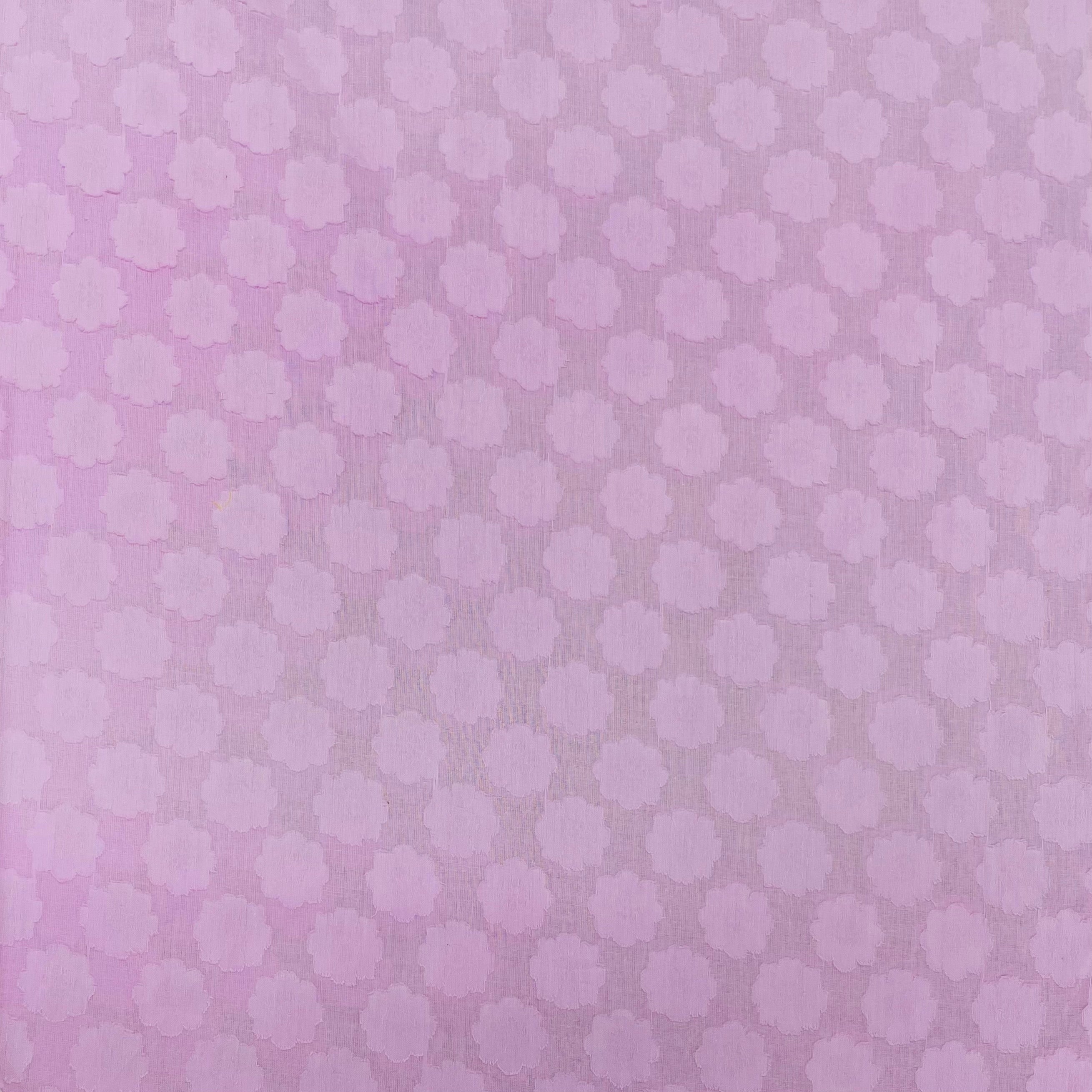 Light Pink Solid Jacquard Cotton Fabric Trade UNO