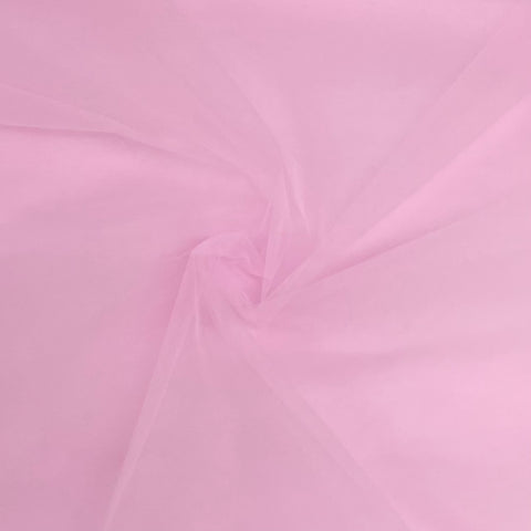Light Pink Solid Net Fabric ,Plain Weave 44 inches - TradeUNO