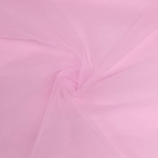 Light Pink Solid Net Fabric ,Plain Weave 44 inches