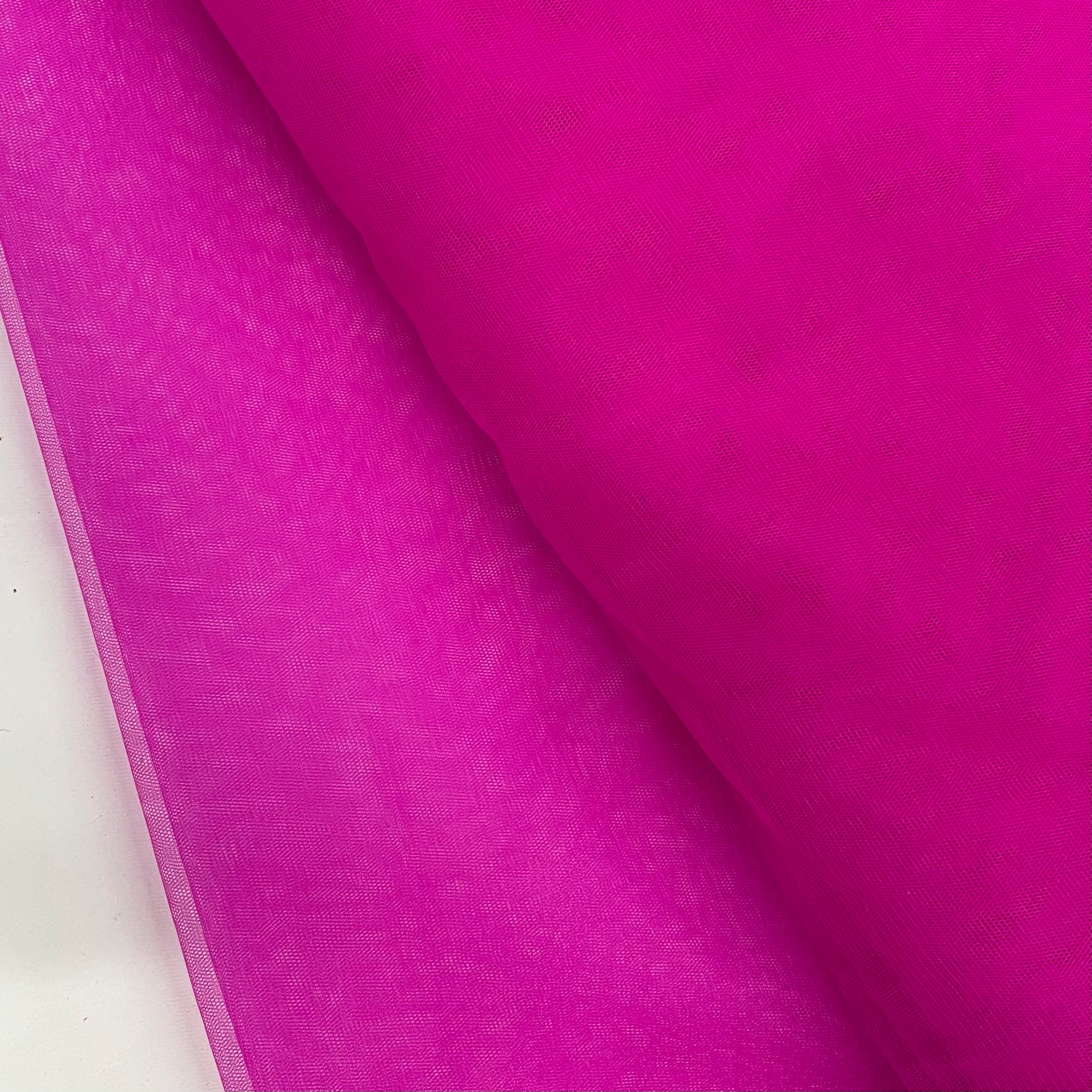 Magenta Pink Solid Net Fabric - TradeUNO