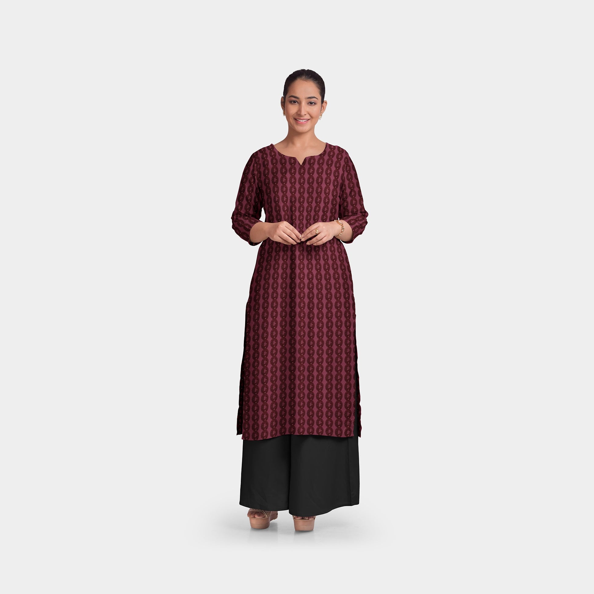 Maroon Net Sequence Fabric Trade UNO