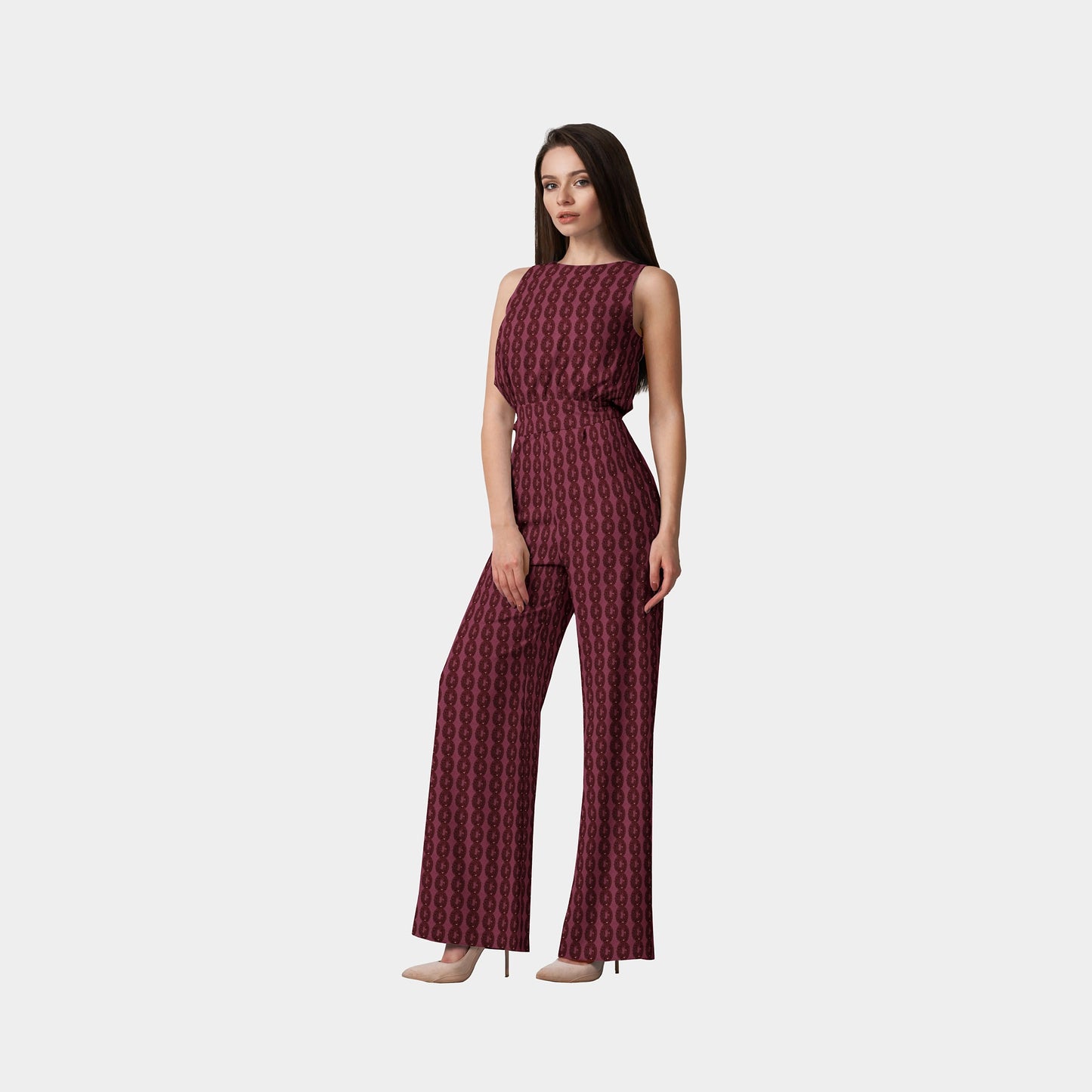 Maroon Net Sequence Fabric Trade UNO