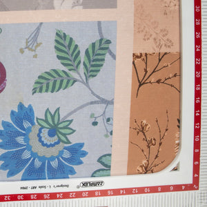 Multi Color Patch Print Chinnon Chiffon Fabric Trade UNO