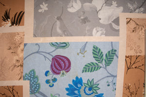 Multi Color Patch Print Chinnon Chiffon Fabric Trade UNO