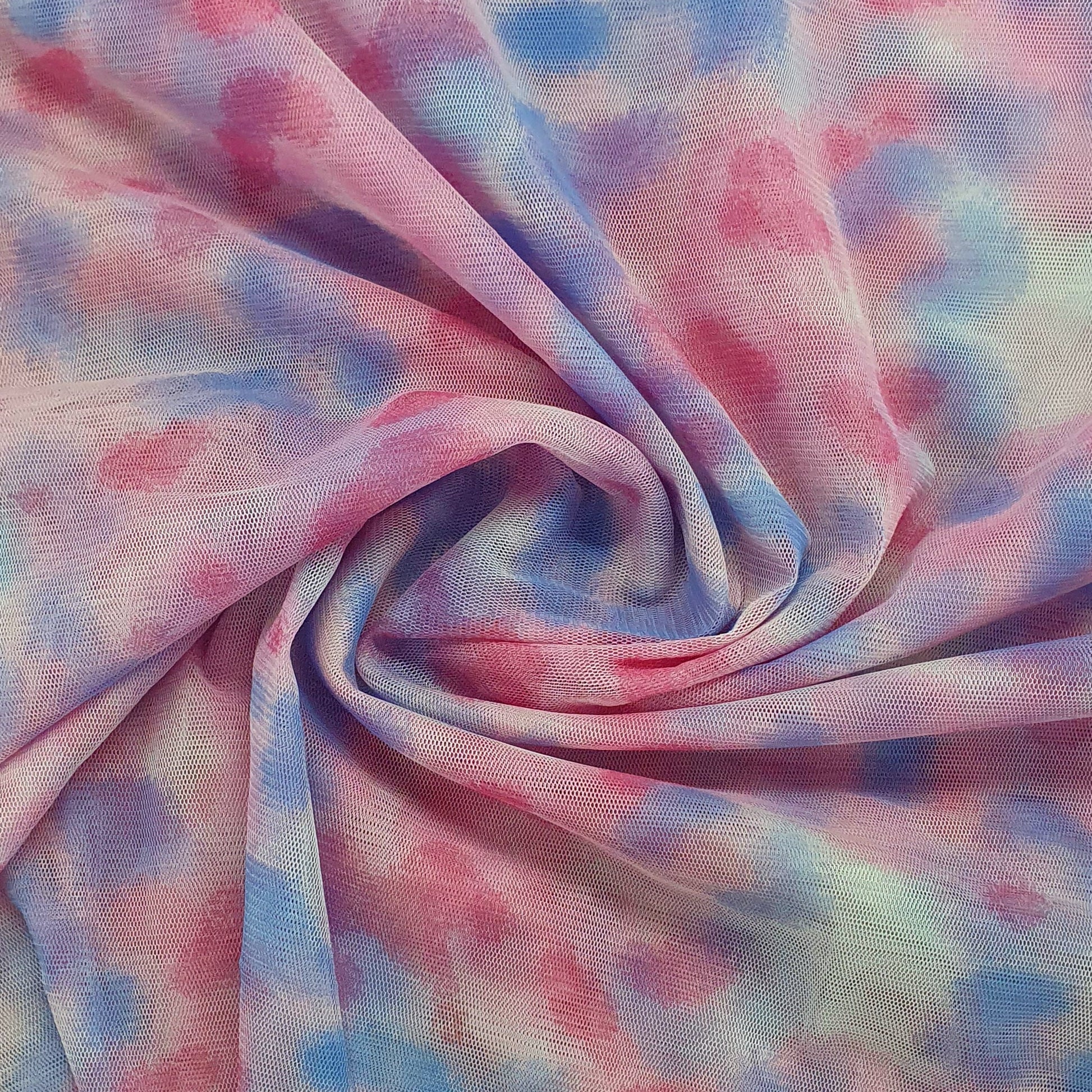 Multicolor Abstract Print Net Fabric Trade UNO