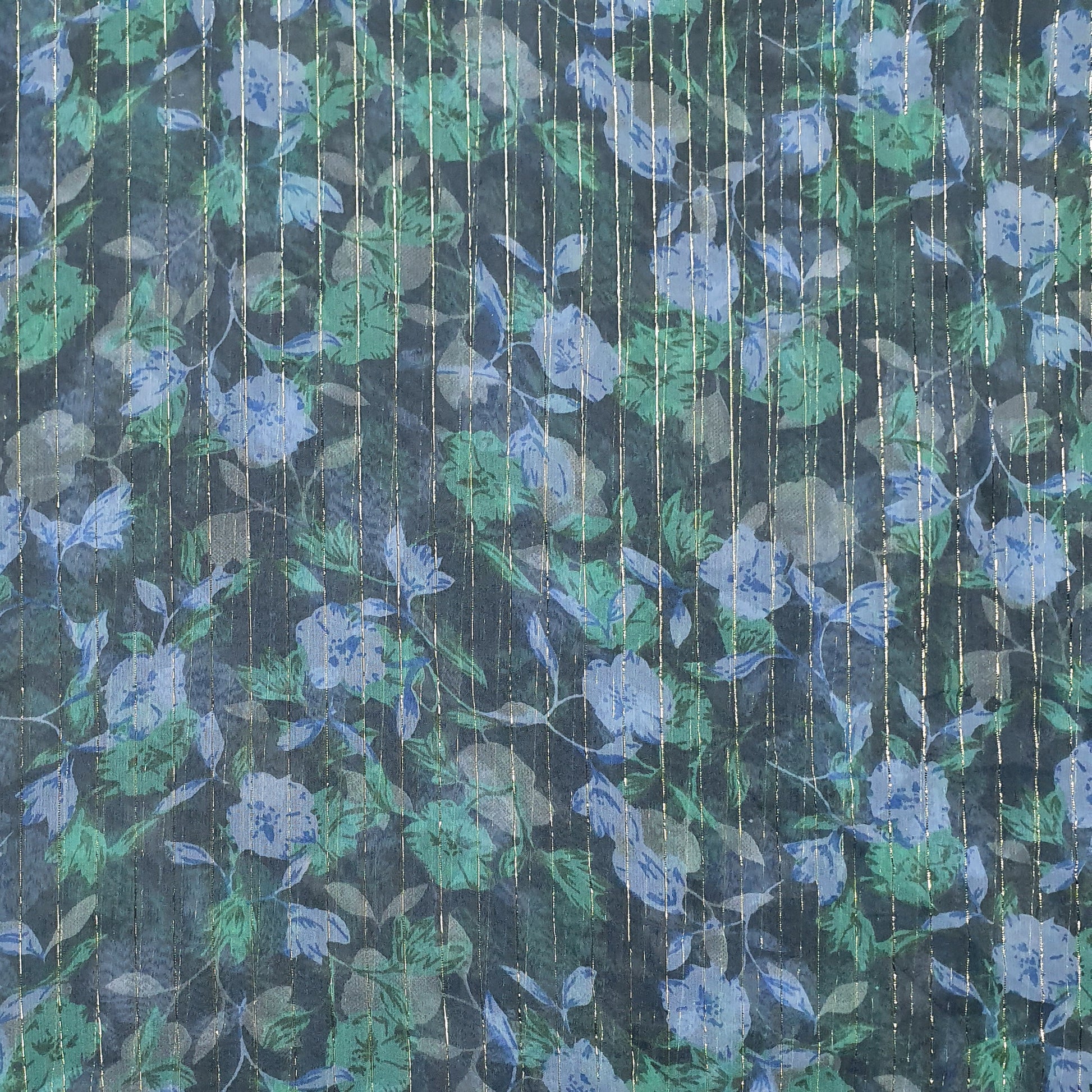 Multicolor Floral With Lurex Chiffon Fabric Trade UNO