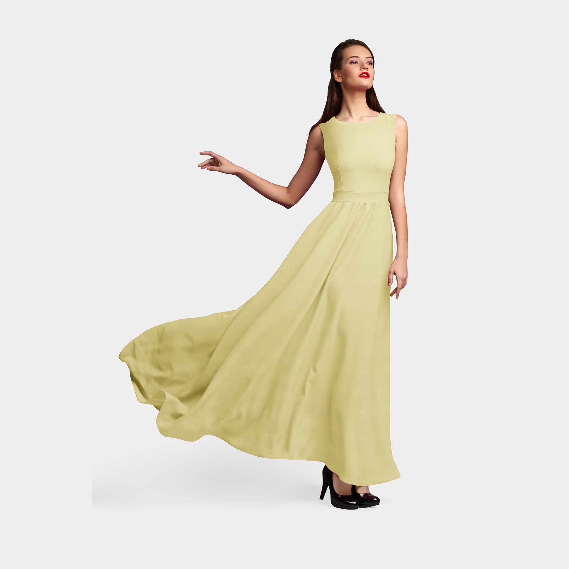 Mustard Yellow Solid Crape Fabric Trade Uno