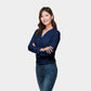 Navy Blue Solid Georgette Fabric Trade UNO