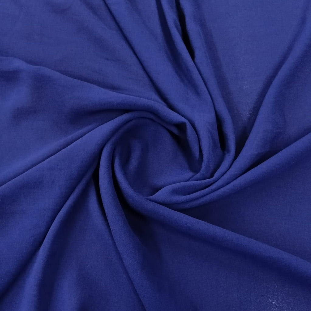 Navy Blue Solid Georgette Fabric Trade UNO