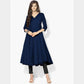 Navy Blue Solid Georgette Fabric Trade UNO