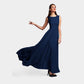 Navy Blue Solid Georgette Fabric Trade UNO