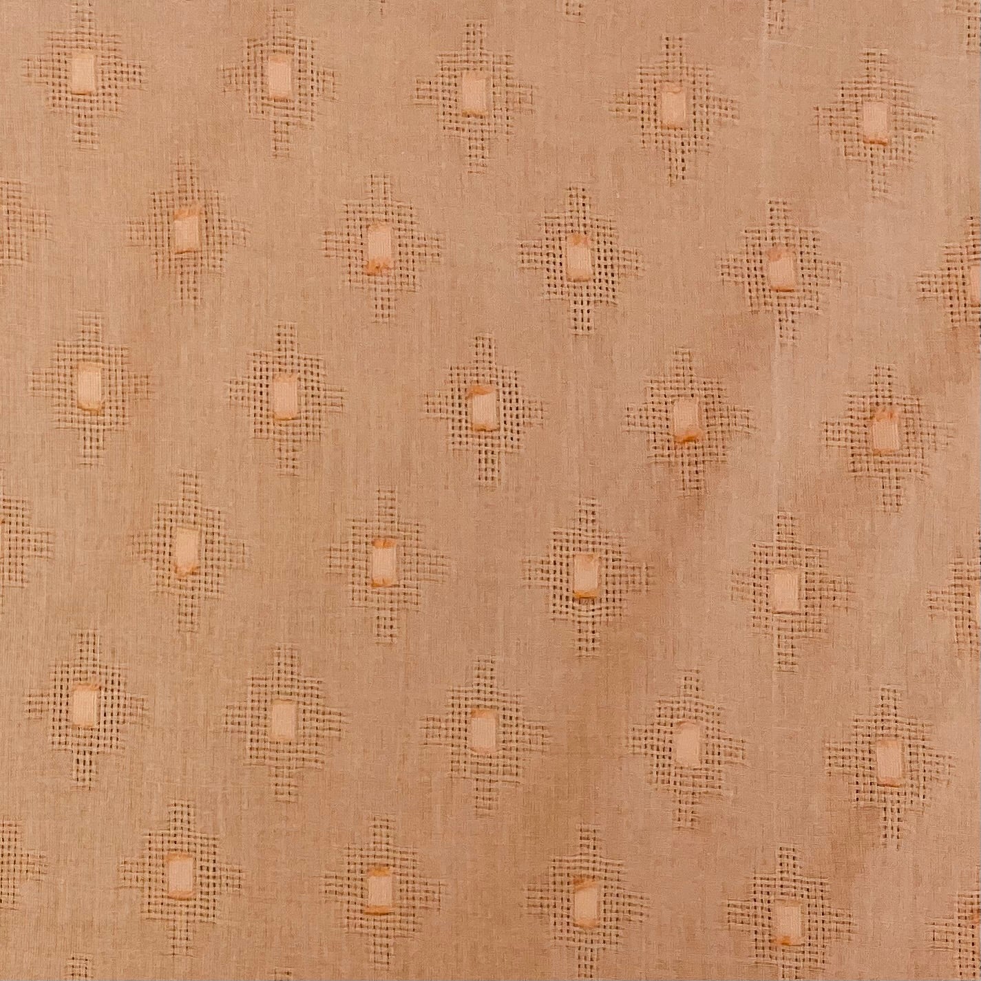 Orange Solid Jacquard Cotton Fabric, 48 Inches Plain Weave, TU-1976