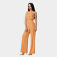 Orange Solid Jacquard Cotton Fabric, Plain Weave 48 Inches, TU-2007