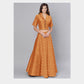 Orange Solid Jacquard Cotton Fabric, 48 Inches Plain Weave, TU-1967