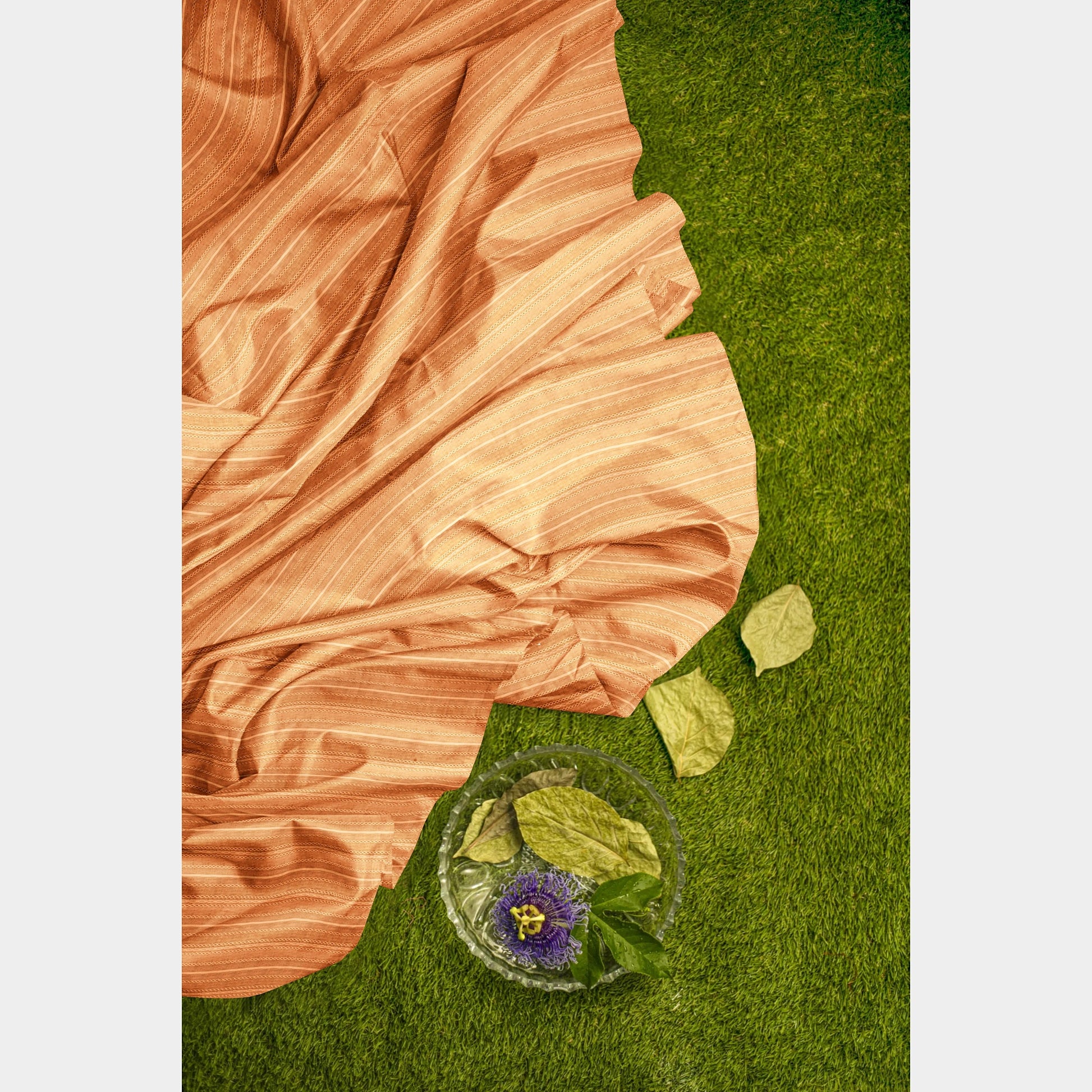 Orange Solid Jacquard Cotton Fabric, Plain Weave 48 Inches, TU-2007