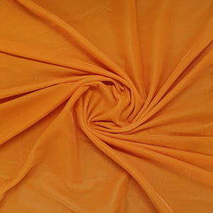 Peach Orange Solid Poly Velvet Fabric Trade UNO