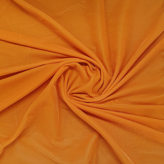 Peach Orange Solid Poly Velvet Fabric Trade UNO