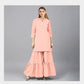 Peach Solid Crepe Fabric Trade UNO