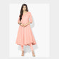 Peach Solid Crepe Fabric Trade UNO