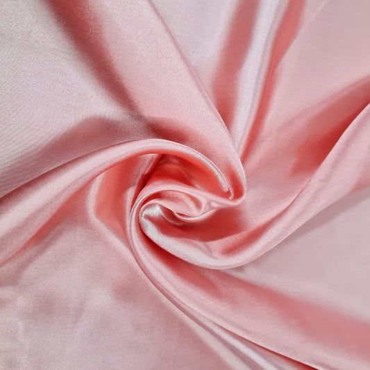 Peach Solid Satin Fabric Trade UNO