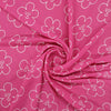 Pink Floral Print Georgette Fabric Trade UNO