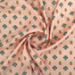 Pink Floral With Foil Print Rayon Fabric Trade UNO