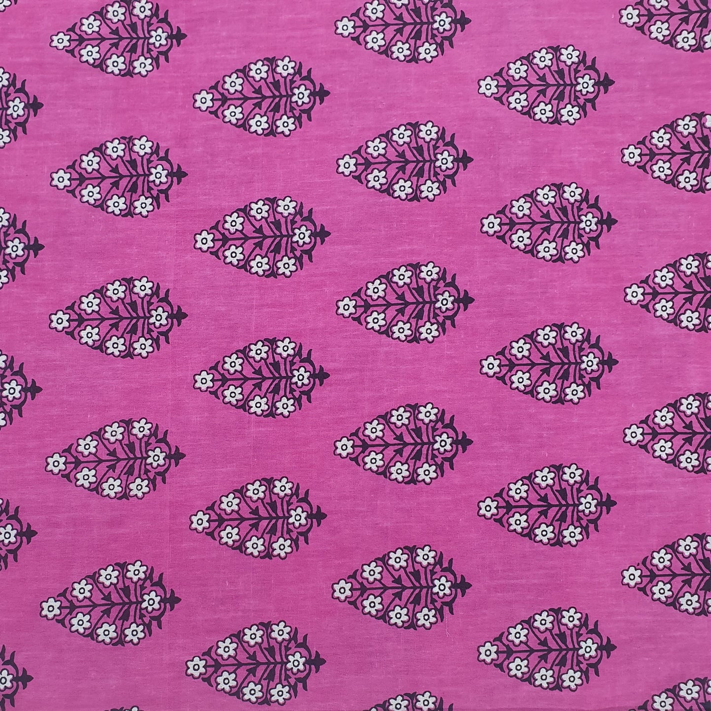 Pink Handblock Print Cotton Fabric Trade UNO