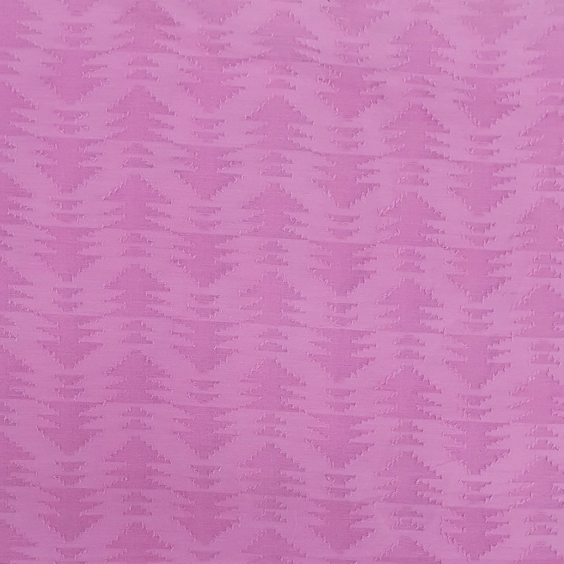 Pink Solid Jacquard Cotton Fabric Trade UNO