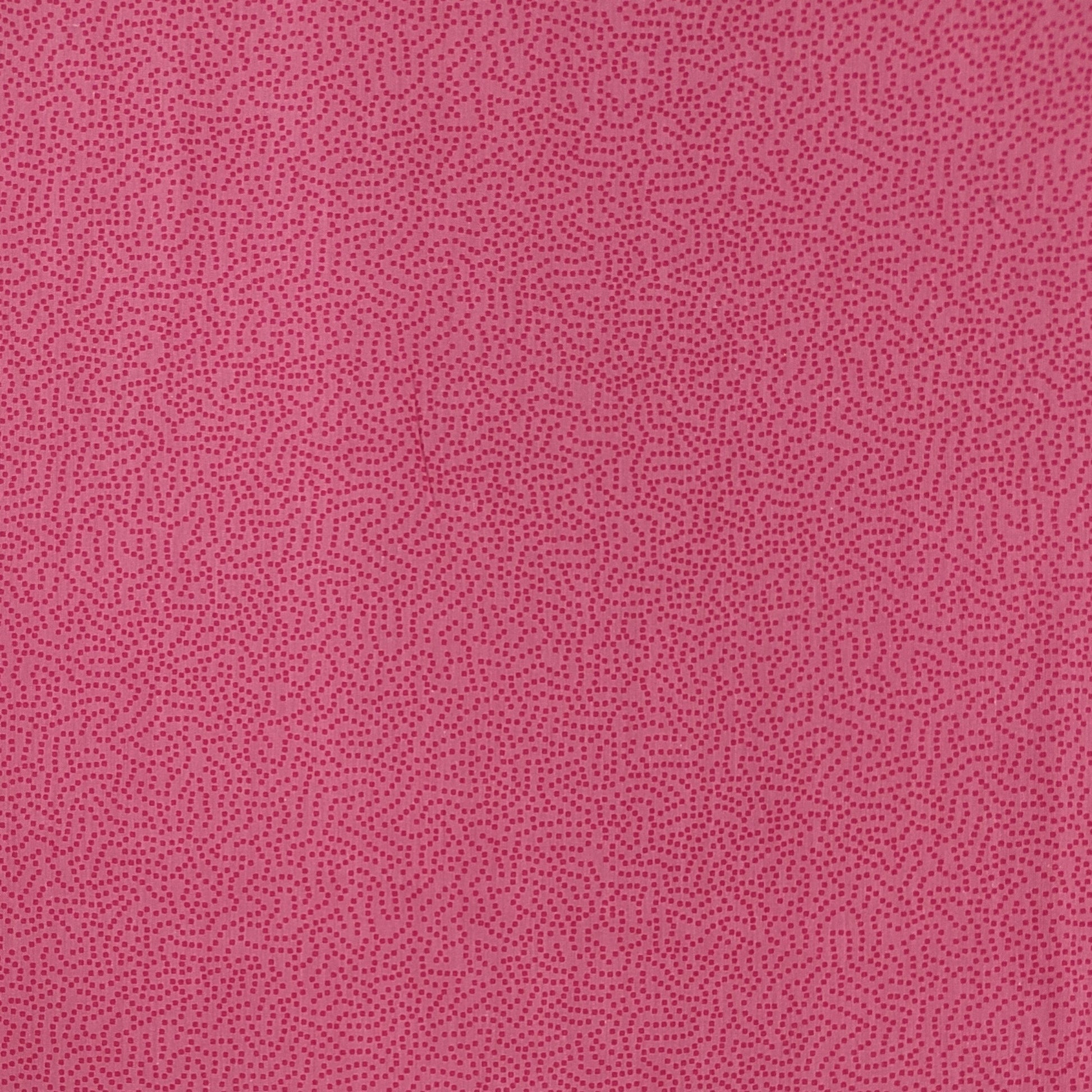 Pink Polka Dots Print Rayon Fabric Trade UNO