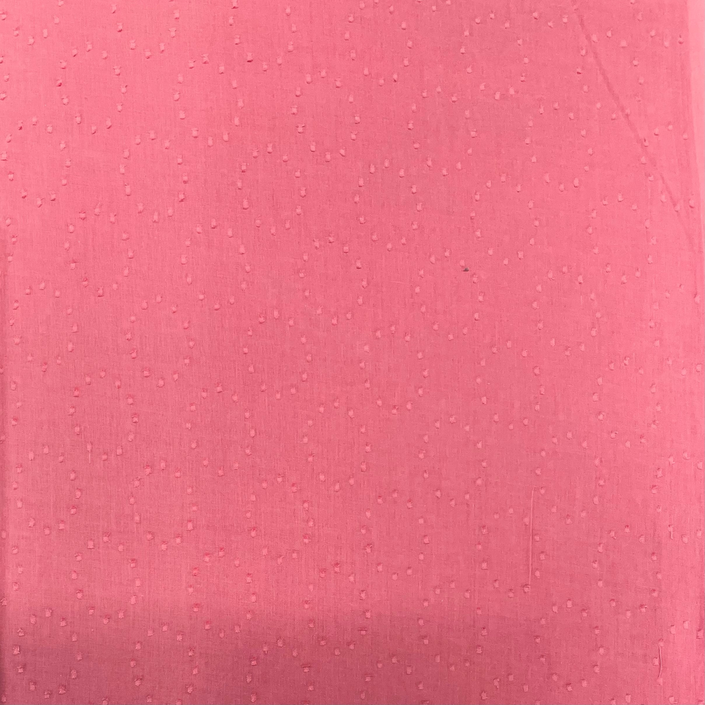 Pink Solid Jacquard Cotton Fabric Trade UNO