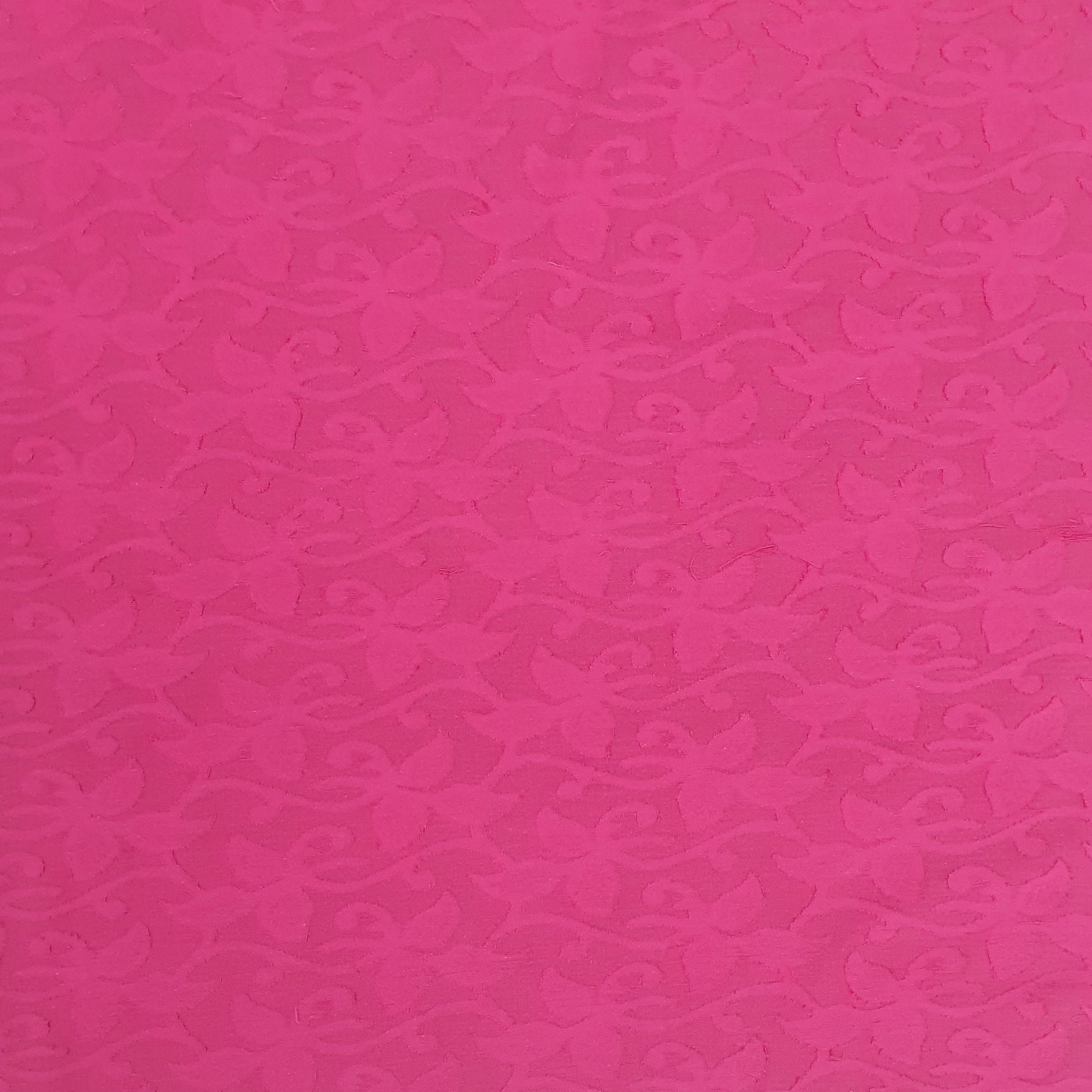 Magenta Pink Solid Jacquard Cotton Fabric Plain Weave 48 Inches TU-1989