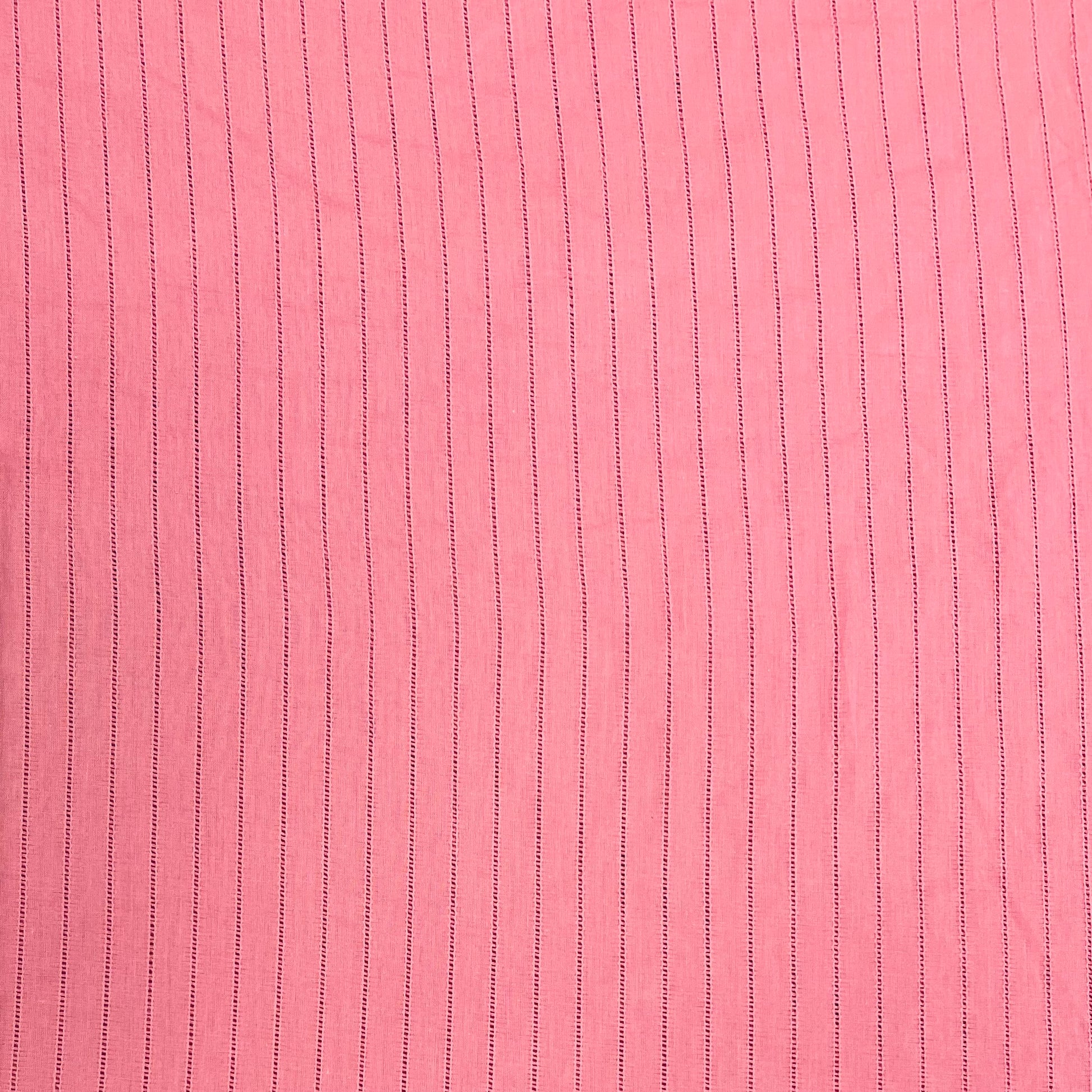 Pink Solid Jacquard Cotton Fabric Trade UNO