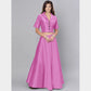 Pink Solid Jacquard Cotton Fabric Trade UNO