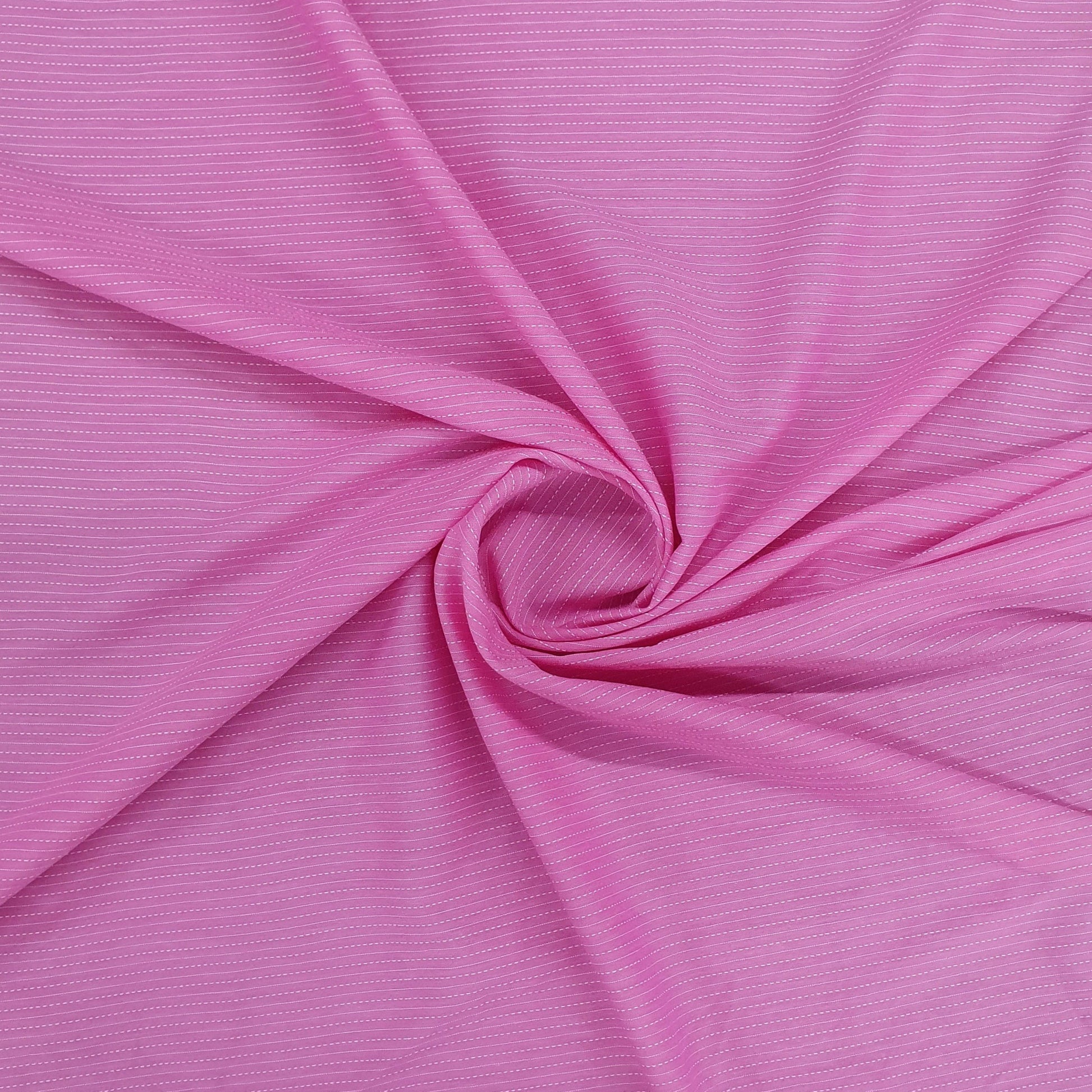 Pink Solid Jacquard Cotton Fabric Trade UNO