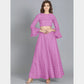 Pink Solid Jacquard Cotton Fabric Trade UNO