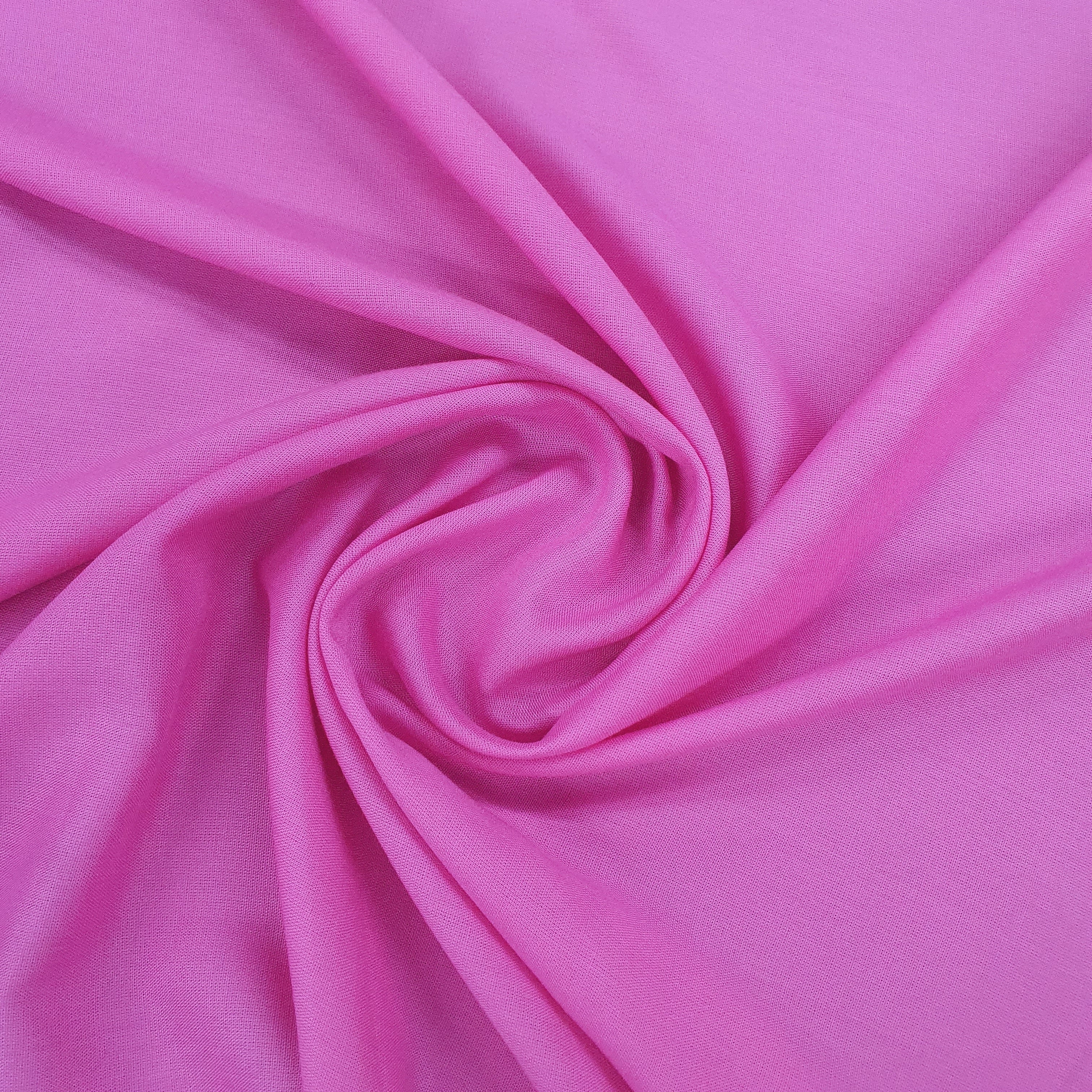 Pink Solid Rayon Fabric 44 Inches Plain Weave